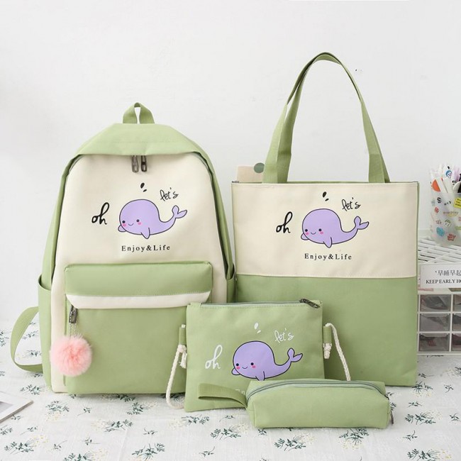 Cute Backpacks Kit for Girls 5 Pieces Teens School Bag Sets