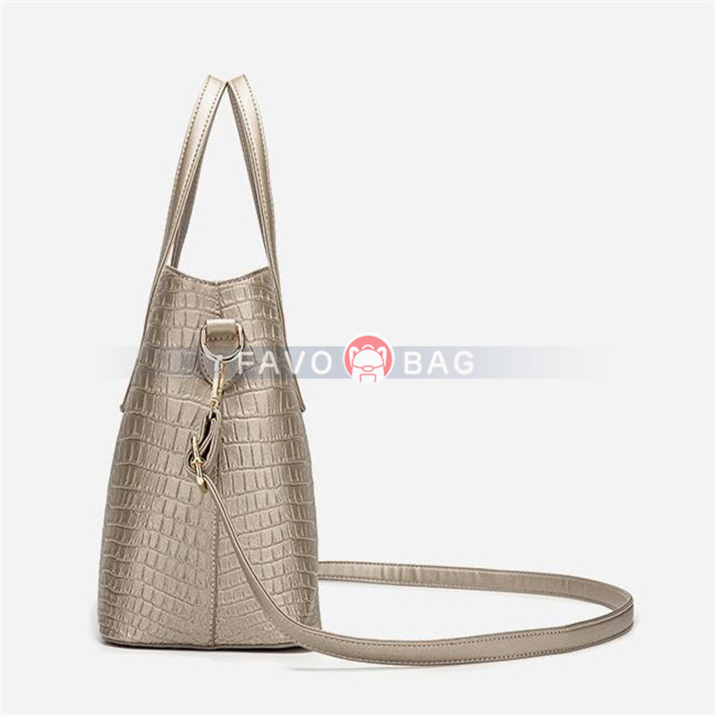 Women Fashion Synthetic Leather Handbags Tote Bag Shoulder Bag Top Handle  Satchel Purse Set 4pcs